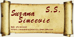 Suzana Simčević vizit kartica
